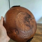 Adrien Audoux and Frida Minet rare basket in solid oak and cordage.