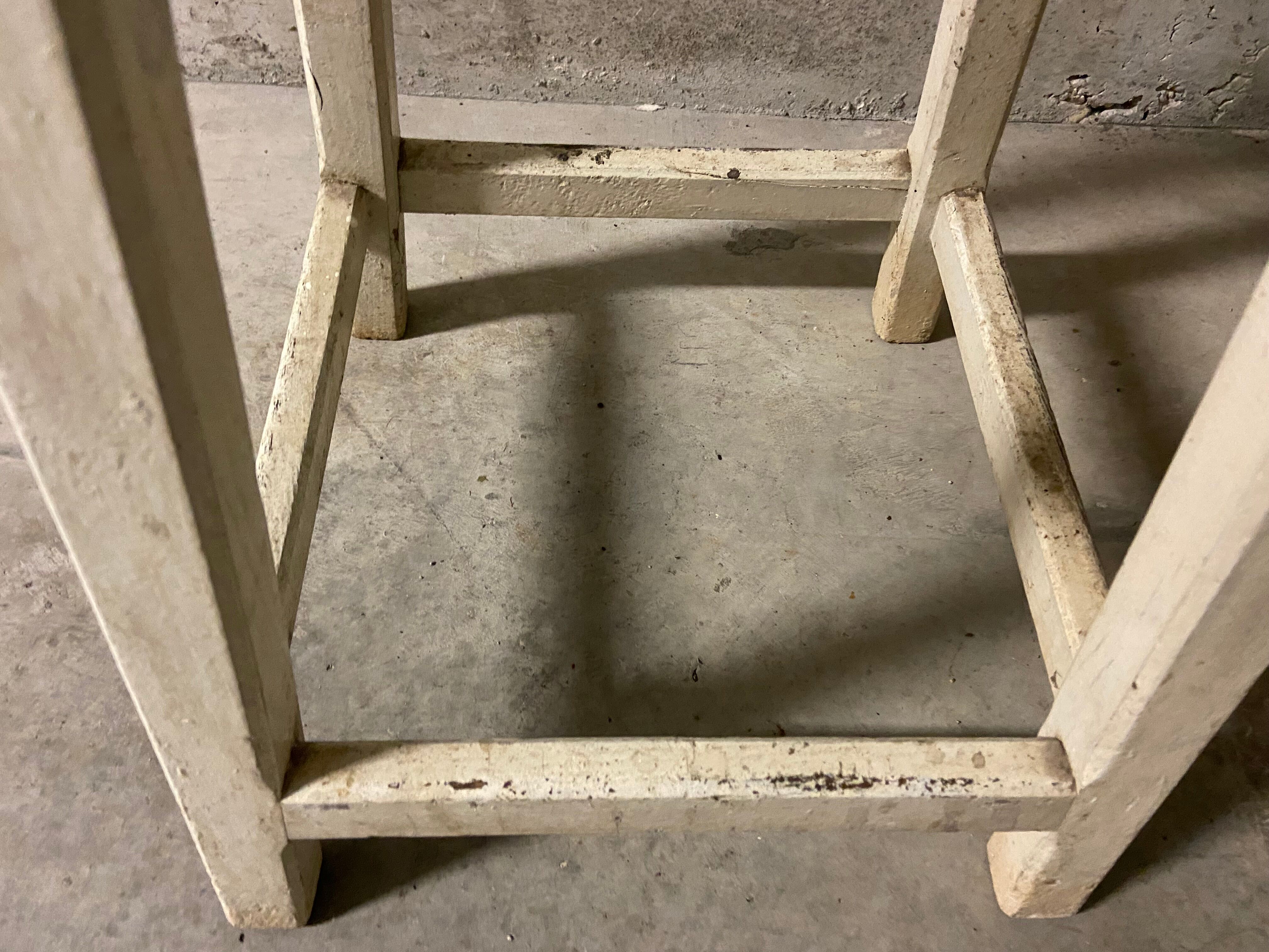 Wooden workshop stool