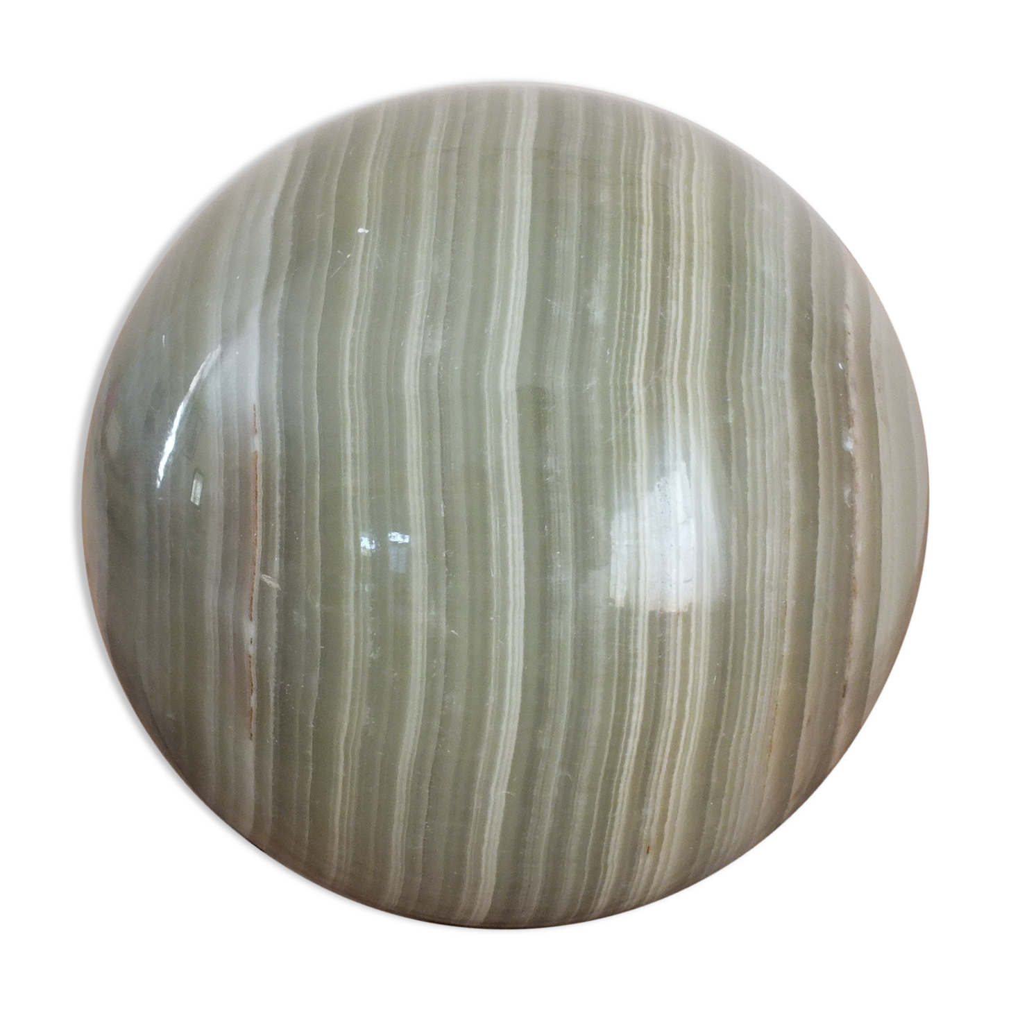 Green decorative mineral ball or sphere in marble n°10