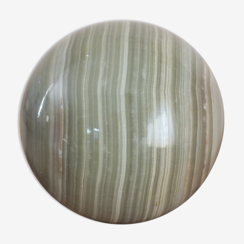 Boule ou sphère minérale décorative verte en marbre n°10