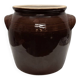 Large French brown glazed stoneware pot, 2nd half 1900s