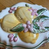 Ceramic cake mold with lemon decoration