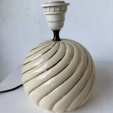 Barbi Ivory and Gold Ceramic Spherical Table Lamp