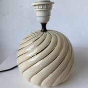 Lampe de table sphérique céramique ivoire et or Barbi
