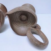 Pair of vintage “heart” sandstone candlesticks