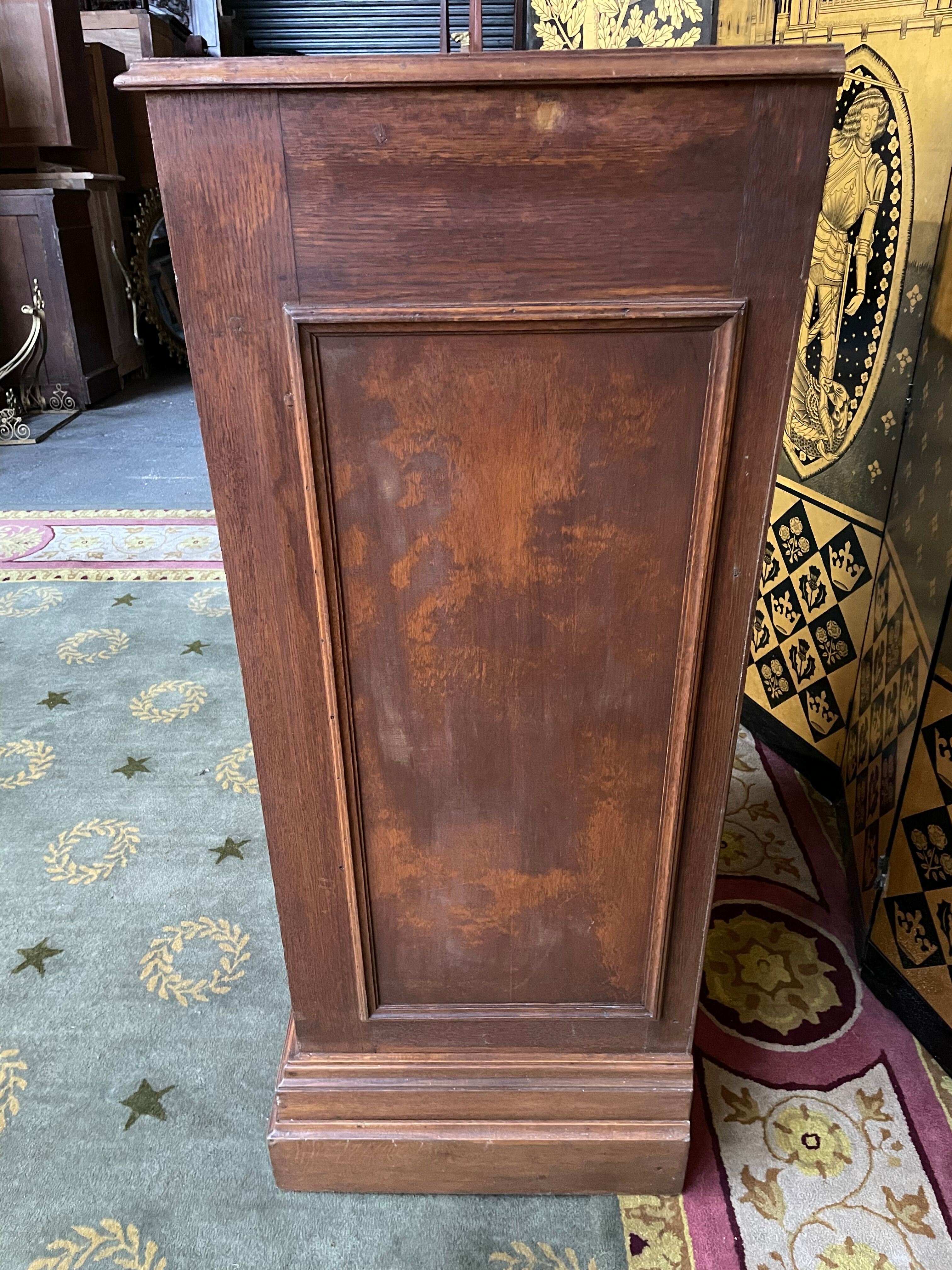 Solid oak bar chest cabinet