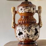 Lamp ceramic fat lava double lighting 70s