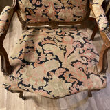 Louis XV style walnut armchair