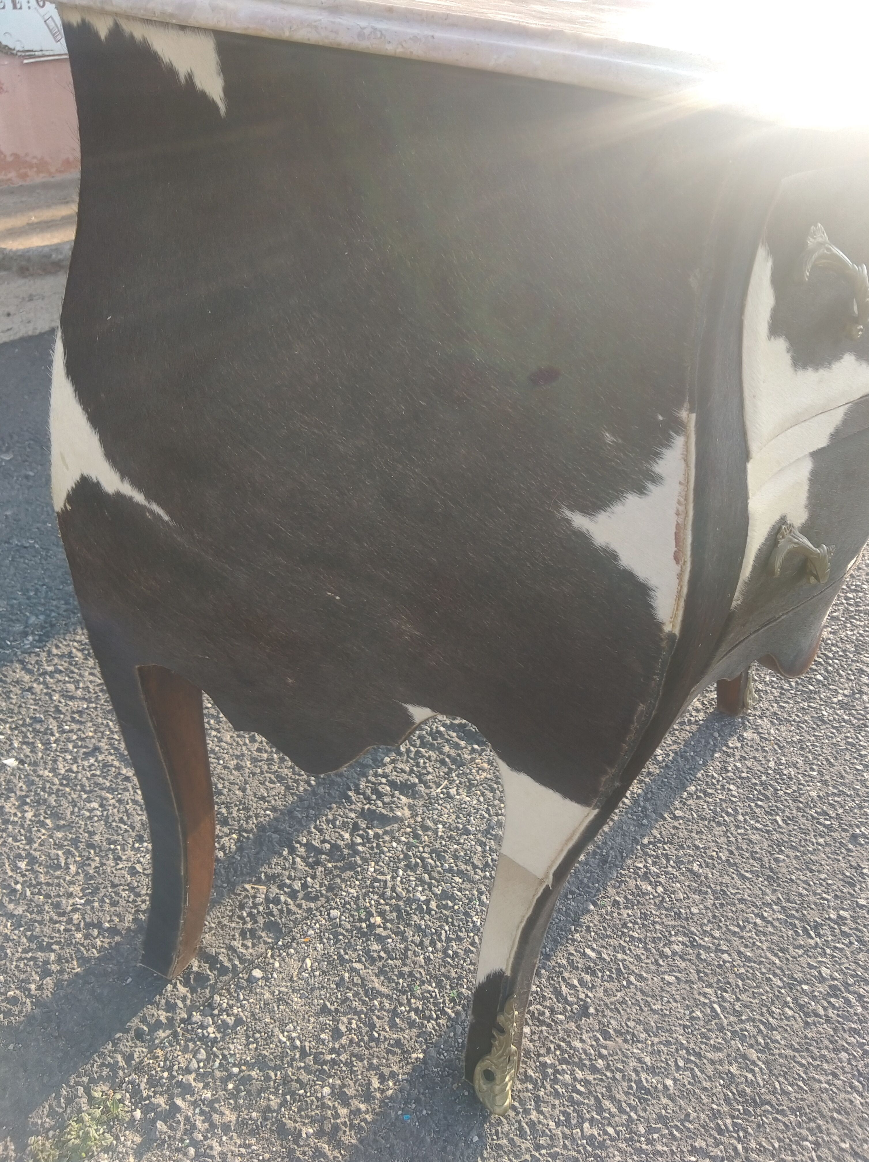 Louis XV cowskin style dresser