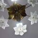 Petite vintage Murano ceiling light white flowers, 1970s