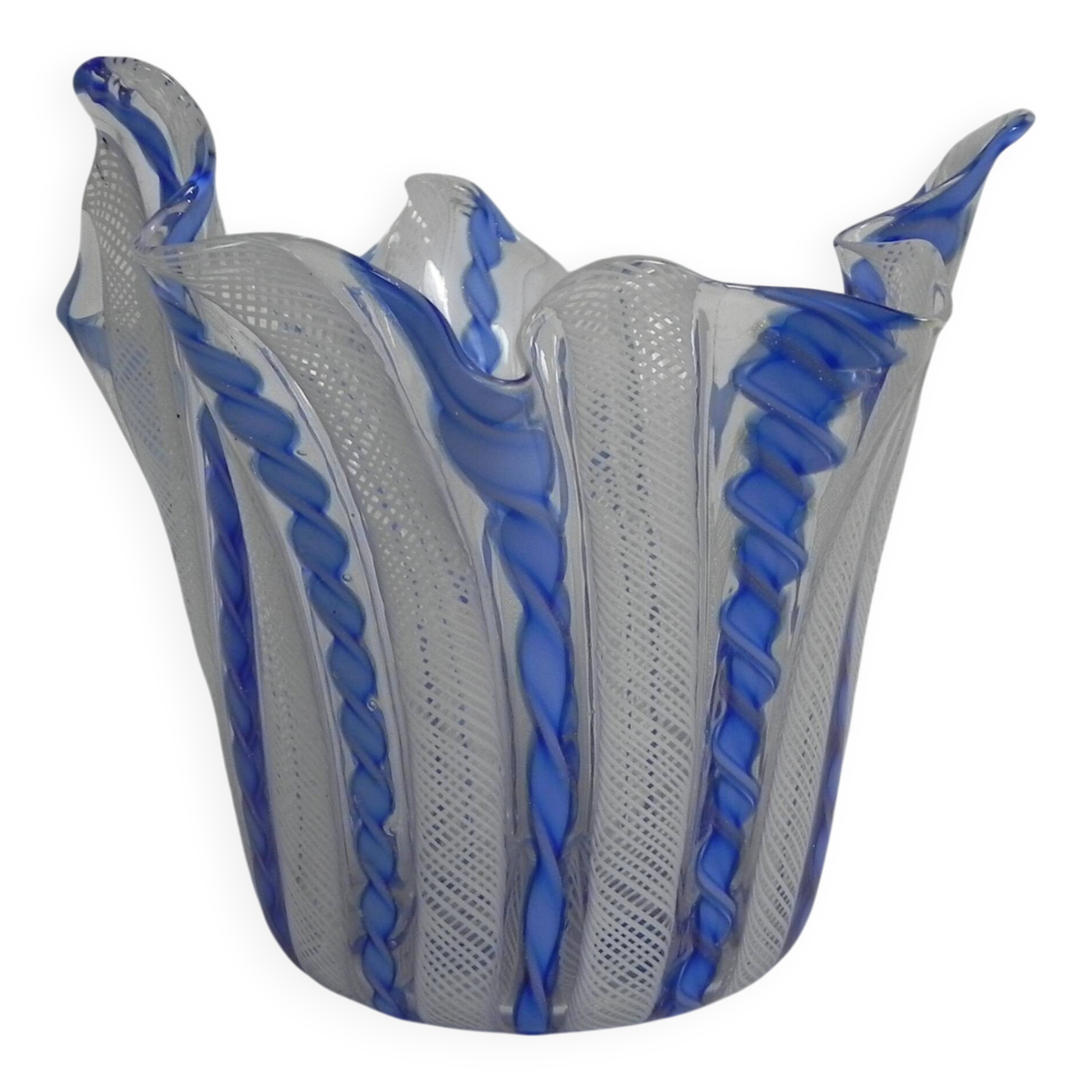 Fazzoletto vase Zanfirico by Fulvio Bianconi for Venini, Venice, Murano, 1950s
