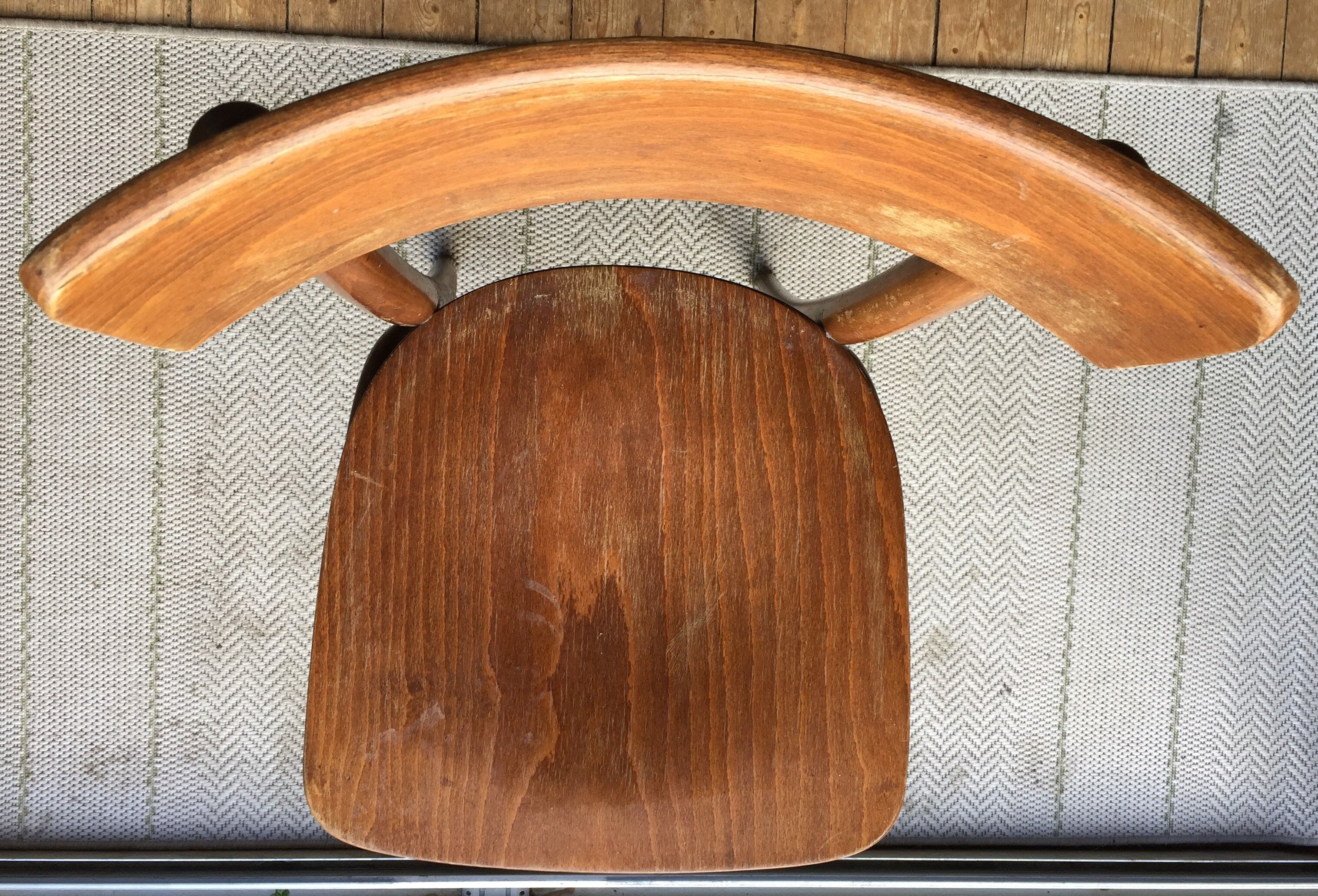 Trio of vintage bistro chairs 60