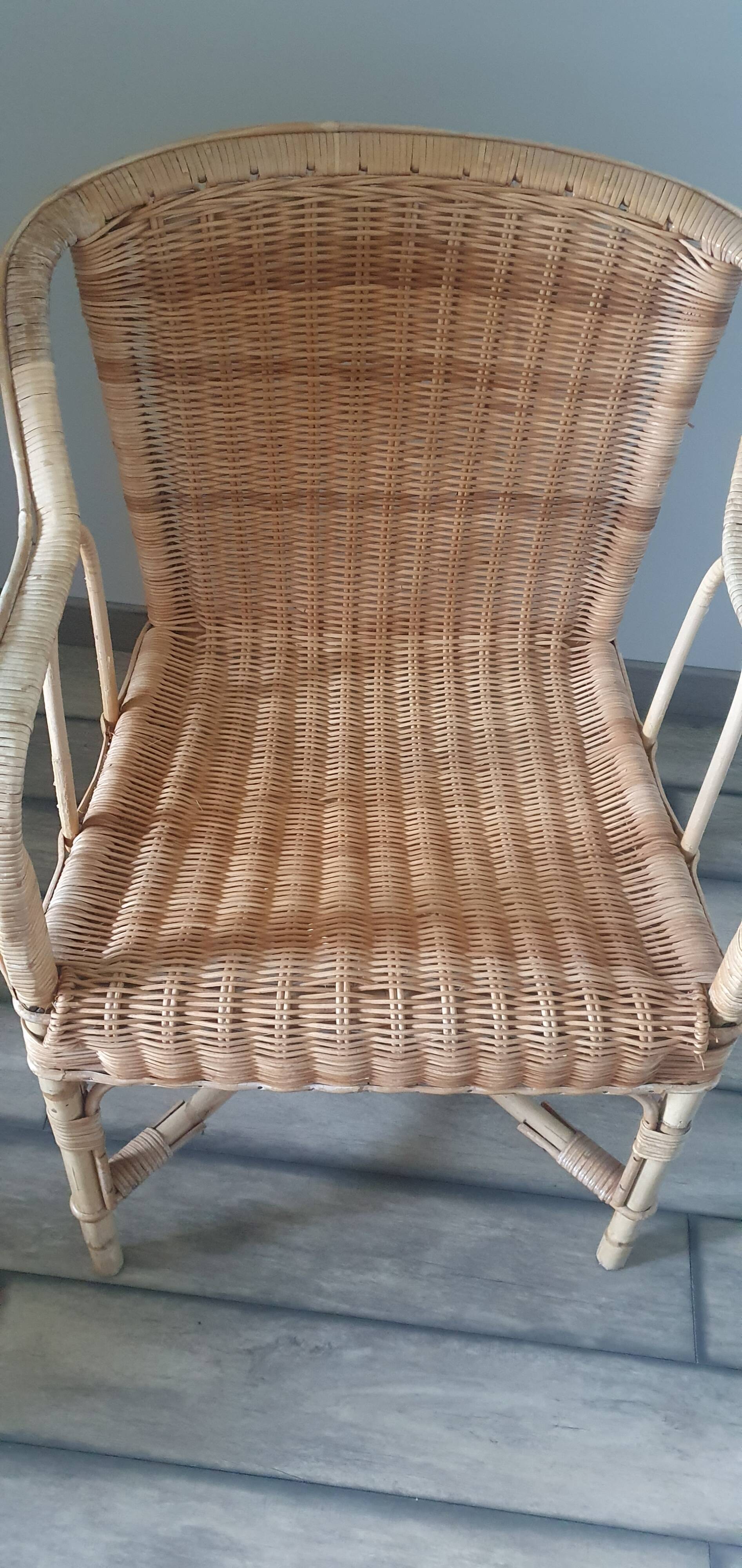 Rattan armchair