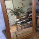 Antique natural wood mirror