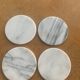 4 vintage white and grey marble coasters