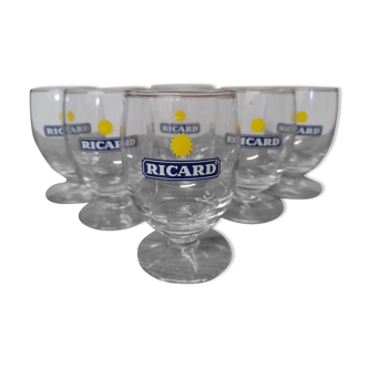 6 Ricard glasses