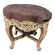 Tabouret fin XIXe décor de macarons rechampis pieds griffes