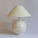 Racket white ceramic lamp base, Ikea, 1989