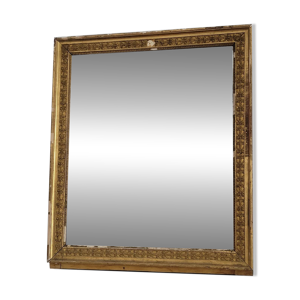 miroir doré stuc et