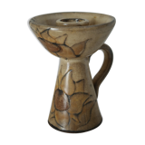 Ceramic candle holder Vallauris decoration Sunflower