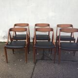 Lot 6 Scandinavian Teak chairs by Johannes Andersen Samcom Circa 1960