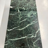 Vintage 1960s Italian design green marble and metal coffee table.