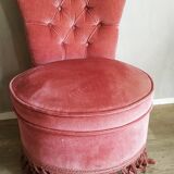 Fauteuil crapaud capitonné