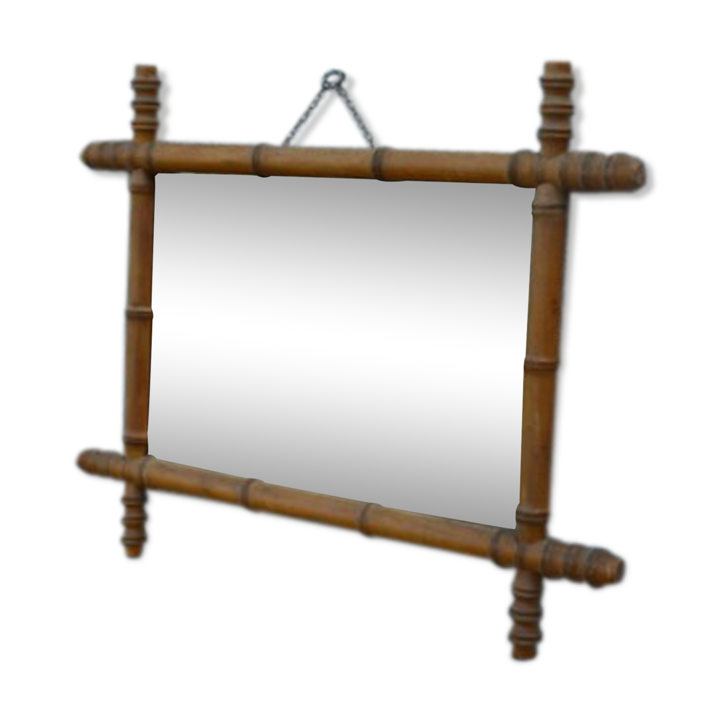 Bamboo-style mirror 57x41cm