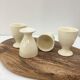 Series of four vintage ceramic coquetiers