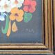 Pair of small Italian oil paintings, flowers and landscape.