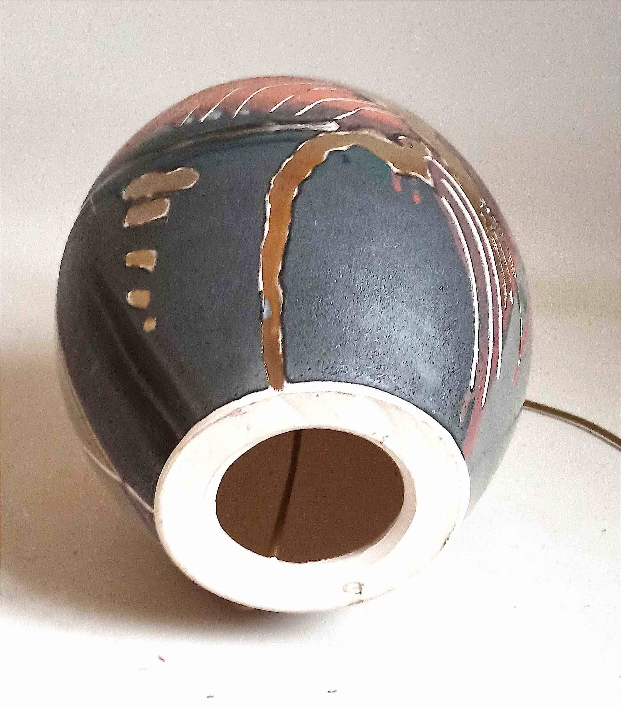 Vintage ceramic table lamp Height 61 cm