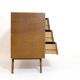 Wooden and rattan chest of drawers from the 60s.
