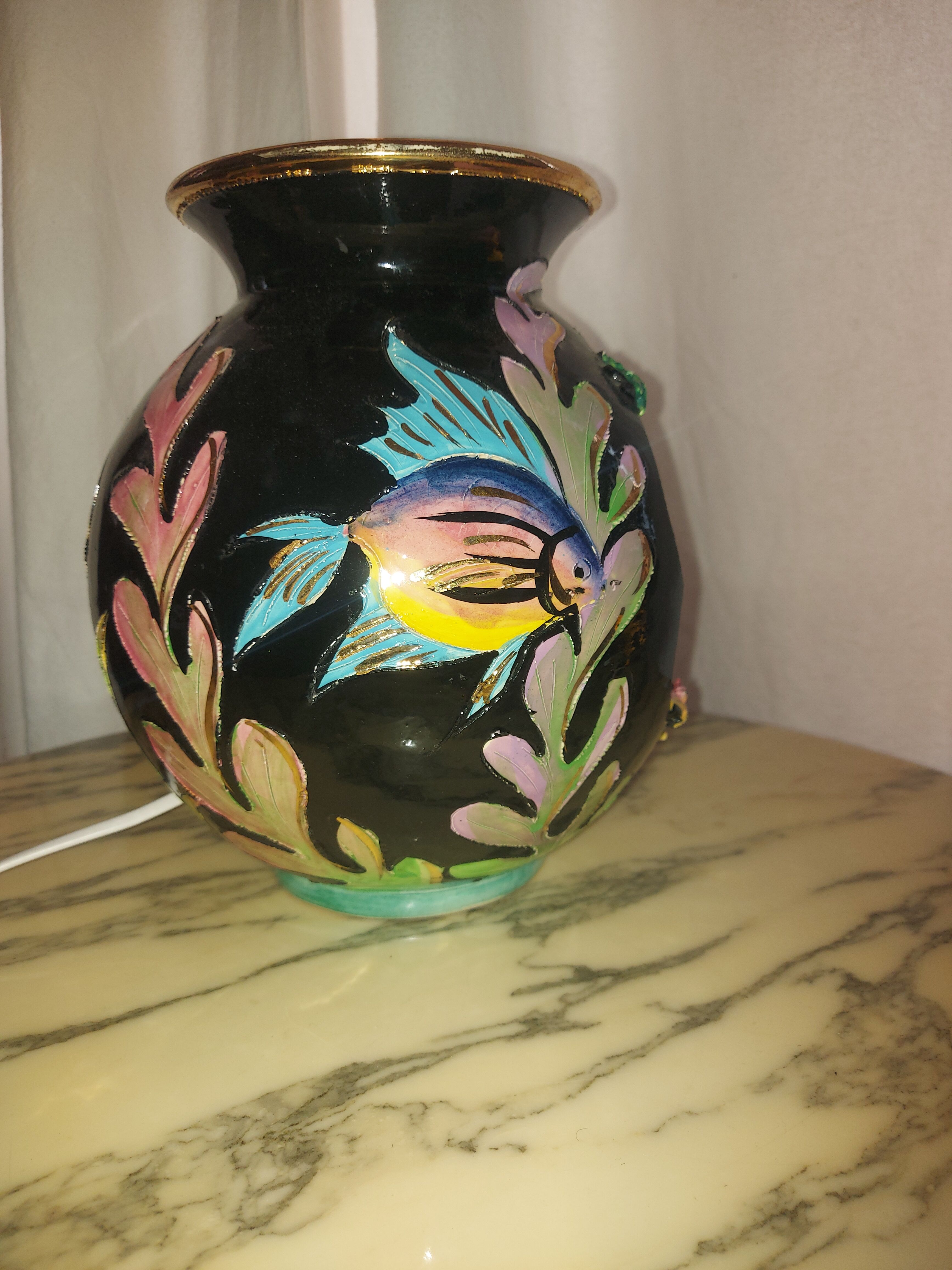 Ceramic lamp years 60 vallauris