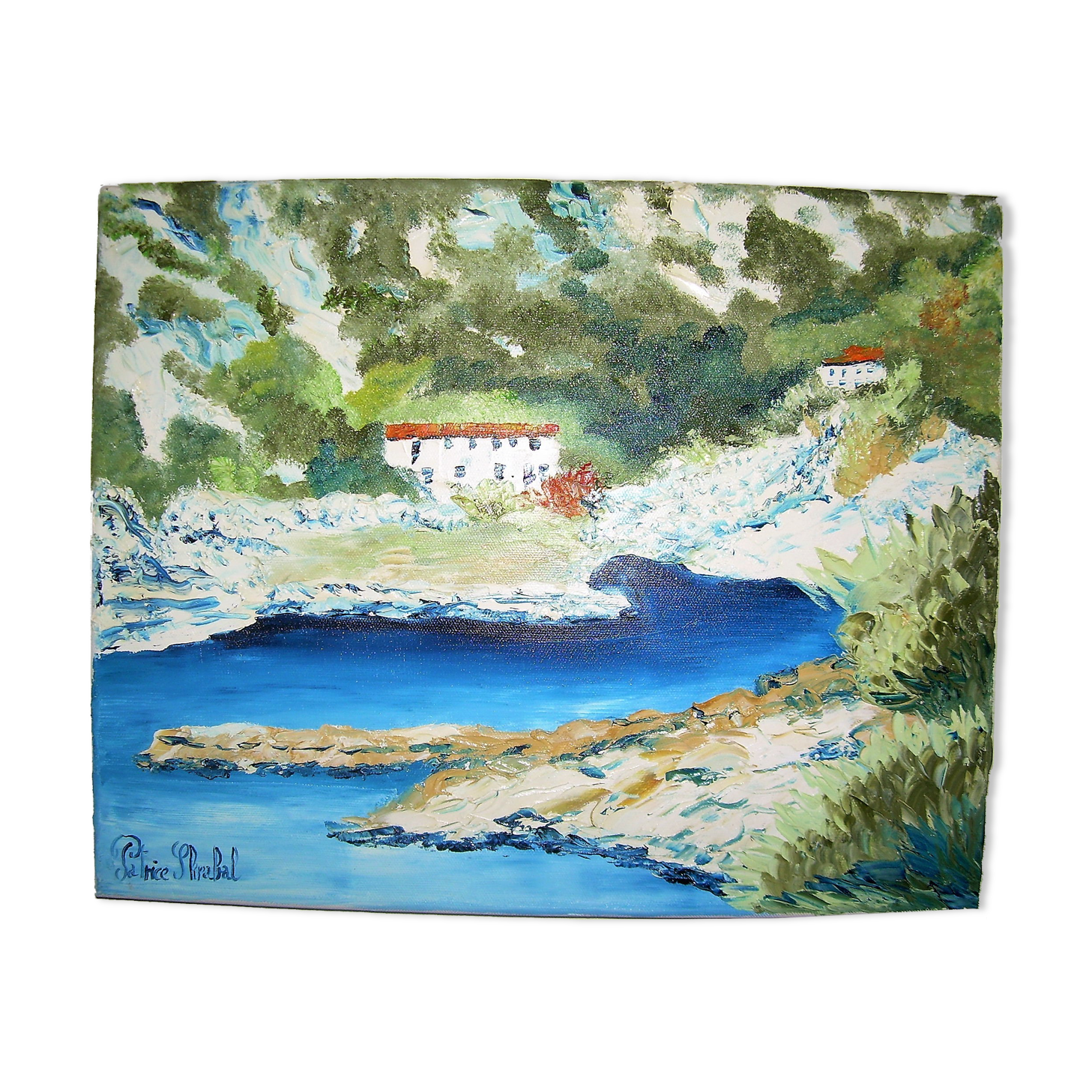 Oil on canvas by Patrice Skrabal Calanque de Morgiou