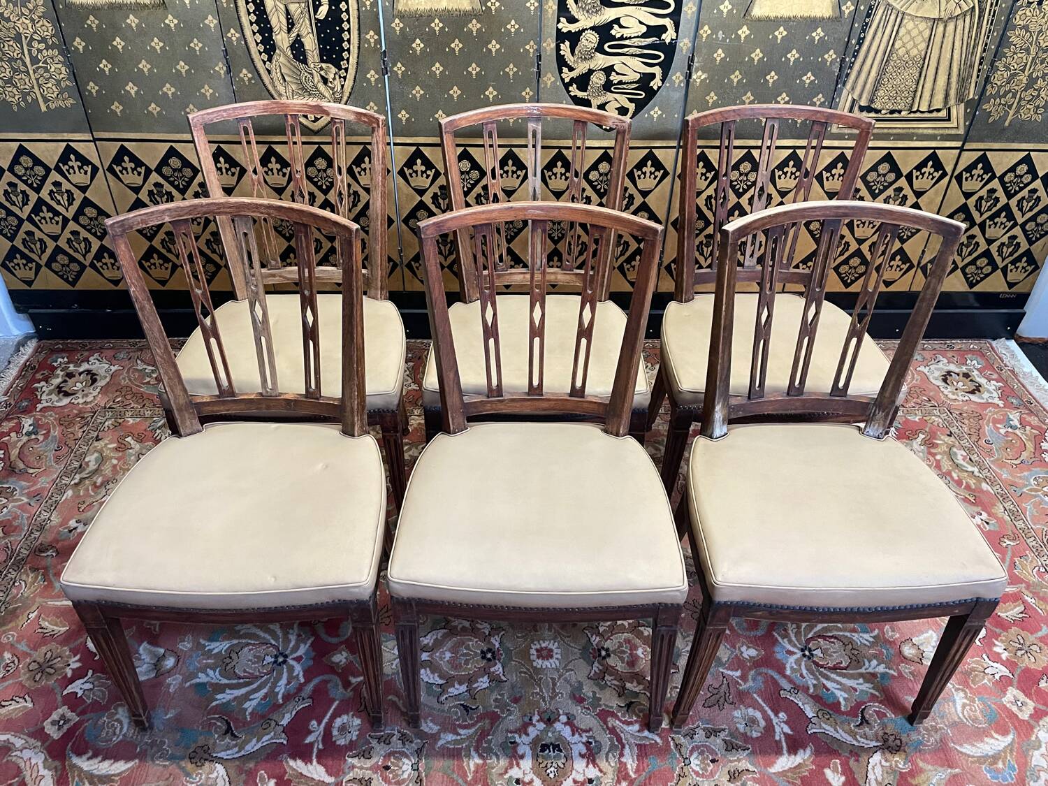 Suite of 6 Louis XVI style chairs