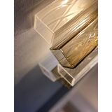 21st Century Transparent and Fumè "Squared" Murano Glass Wall Sconces - a Pair