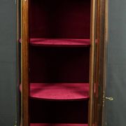 Small mahogany display cabinet, Louis XV to Louis XVI transition style – early 20th century.