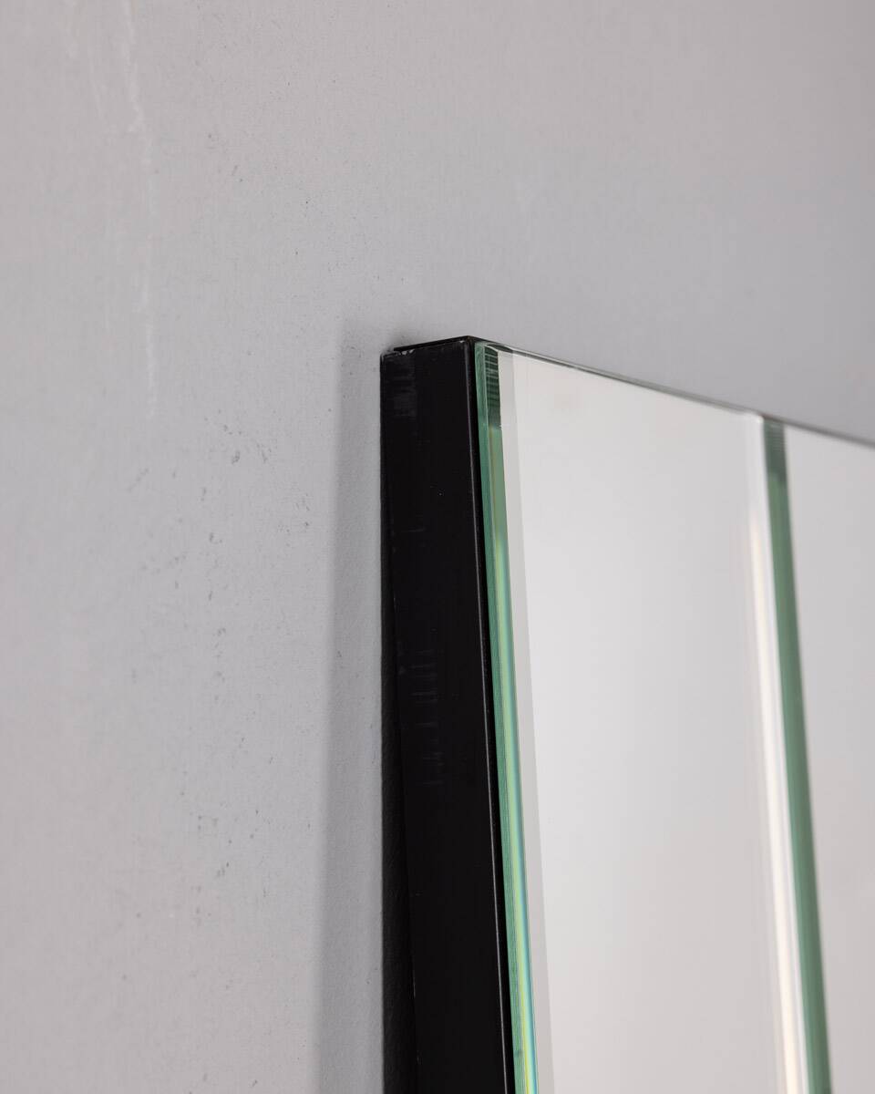 Pair of wall hangers with vintage 70s mirrors italian design