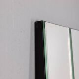 Pair of wall hangers with vintage 70s mirrors italian design