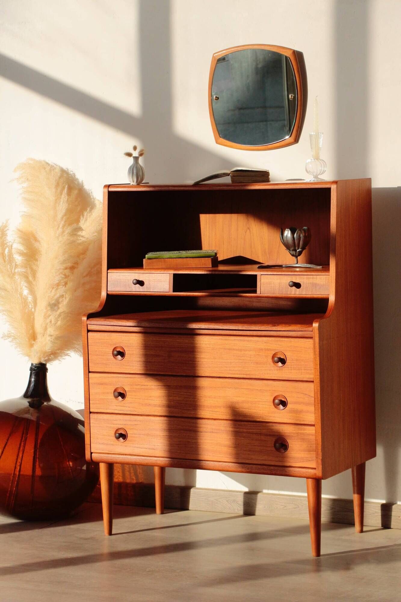 Secrétaire scandinave en teck - MSE Mobler 1960