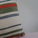 Striped linen cushion