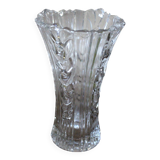 Art Nouveau style vase in chiseled glass with floral decoration