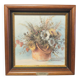 Oil on canvas signed G. Neswadba, bouquet of flowers, 30 × 30 cm