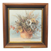 Oil on canvas signed G. Neswadba, bouquet of flowers, 30 × 30 cm
