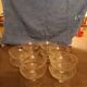 12 crystal champagne glasses engraved with a wheat stalk motif