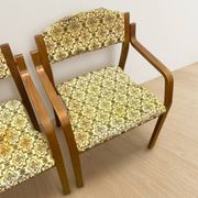Bentwood armchairs, mid-century, upholstered, TON, 1960s, Czechoslovakia