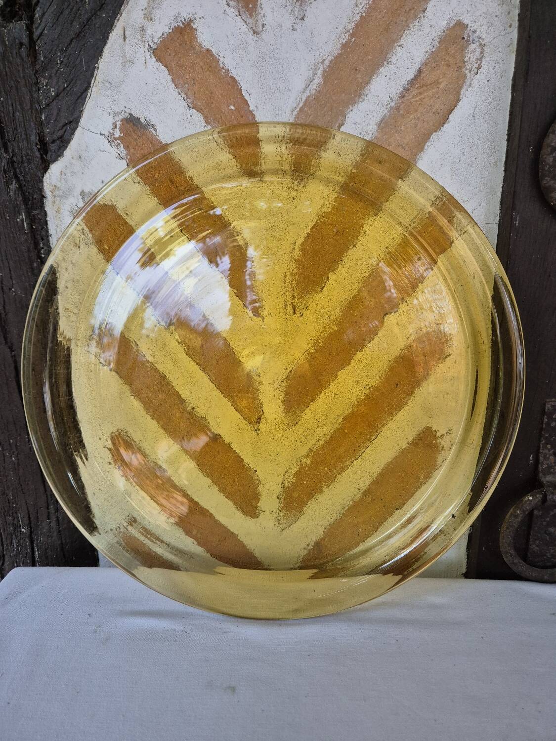 Plat de service ambre