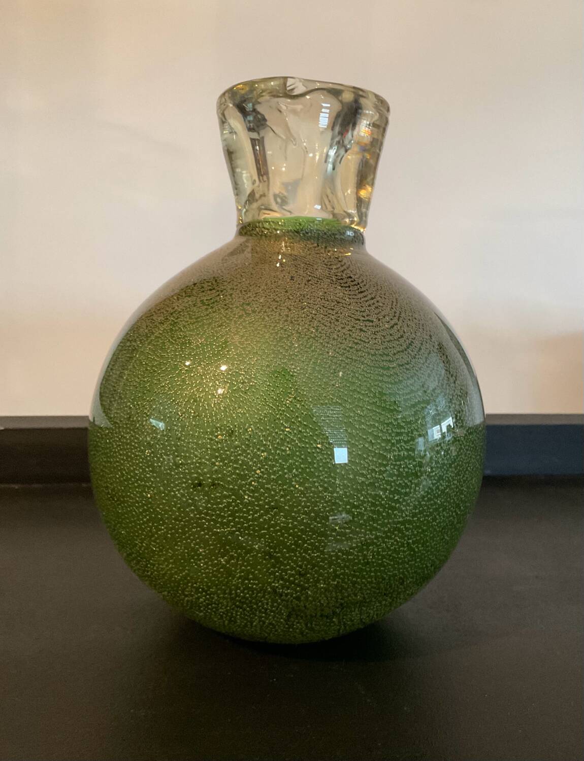 Vintage Murano vase in bubble-blown glass paste