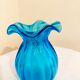 Blue blown glass vase