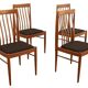 Set van 4 Bramin eetkamerstoelen 'Halgarde'
